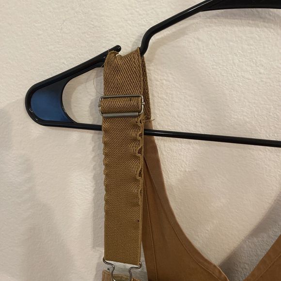 Duluth Trading Fire Hose Bib Overalls Canvas 38x28 Brown Waist 38" - Picture 11 of 12